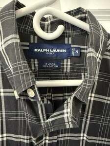 Ralph Lauren Men's Long Sleeve Golf Shirt Medium Black And White